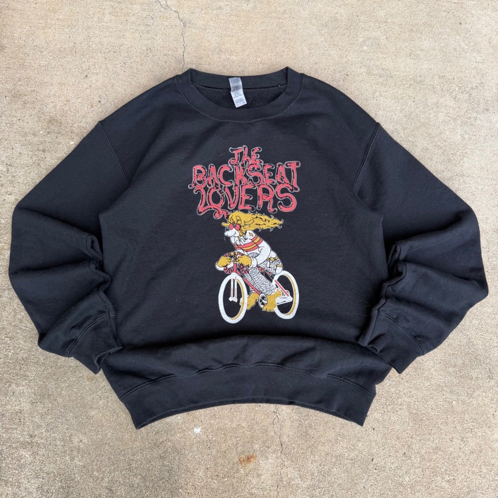 The Backseat Lovers | Tour Crewneck Sweatshirt Indie Rock Black Small Streetwear - Picture 2 of 9